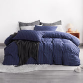 2/3 Pieces Breathable Seersucker Textured Duvet Cover Set|NTBAY®️ - NTBAY